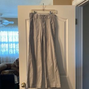 GAP STRAIGHT BLACK AND WHITE VERTICAL STRIPED PANTS